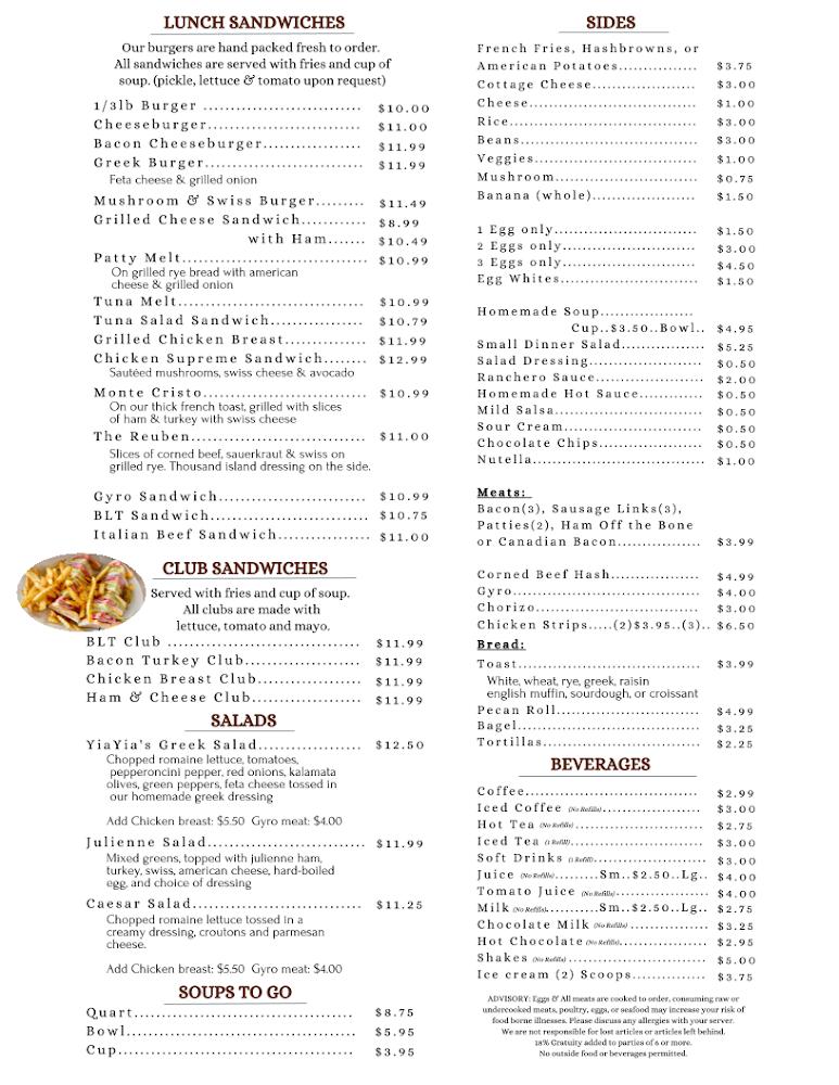 Willy & Grace Diner Menu image 3
